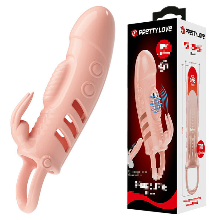 Vibrating Penis Extension Sleeve & Clitoral Stimulator | 1" Enhancer