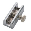 Vise style flat mounting brackets for hearse name plate for rear window used in funeral service operations, from lynch supply
