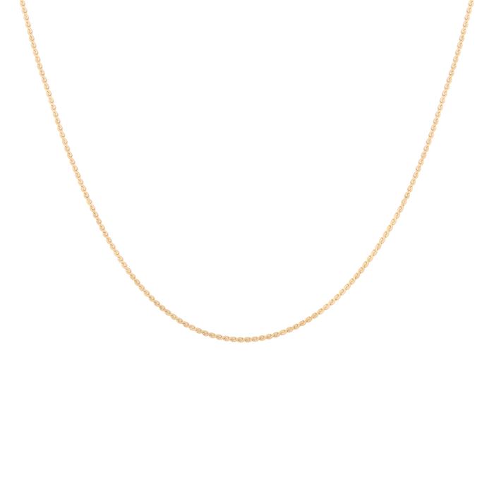 Wave Chain Necklace Stainless Steel Yellow Gold 18in First