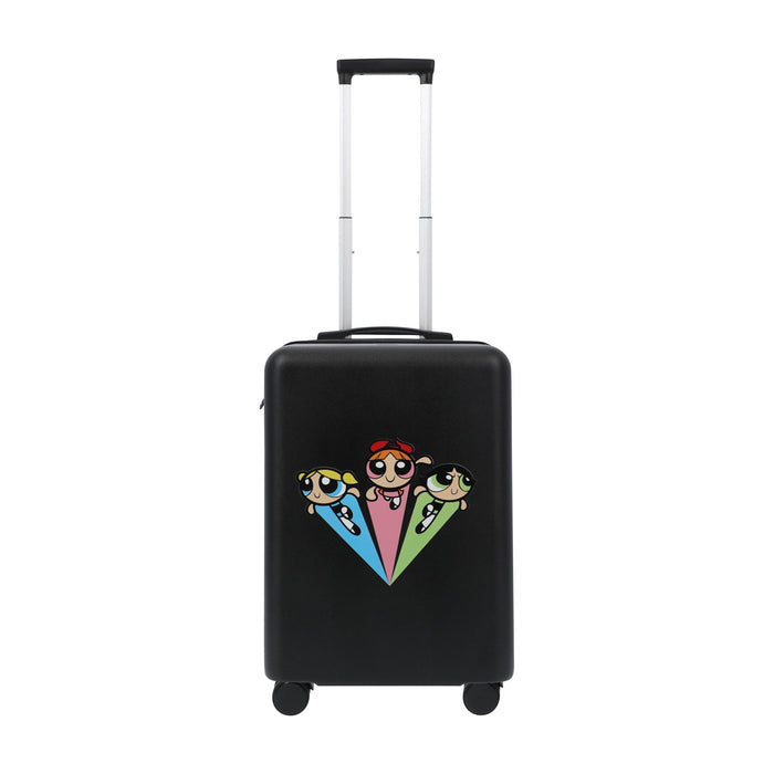 Black WB powerpuff girls 22.5" carry-on spinner suitcase rolling luggage by Ful