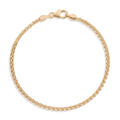 Dainty Wheat Chain Bracelet Vermeil Yellow Gold 6in 6.5in 7in 7.5in First