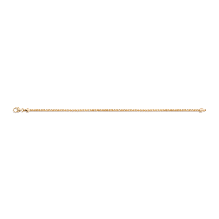 Dainty Wheat Chain Bracelet Vermeil Yellow Gold 6in 6.5in 7in 7.5in