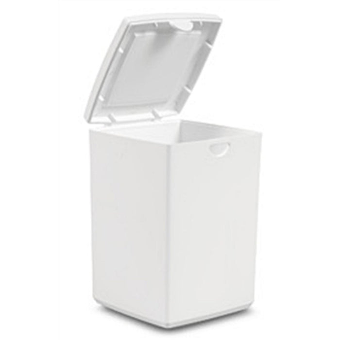WHITE PLASTIC SNAP LOCK URN-INFANT SIZE