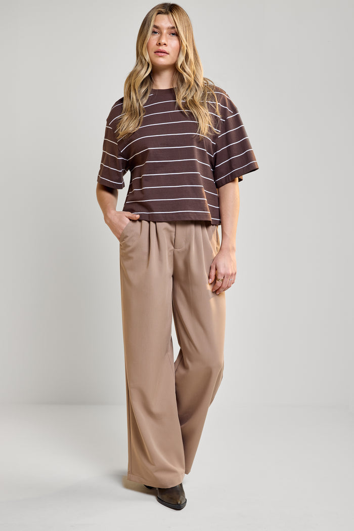 Wide-Leg Double Pleat Pants - 5136