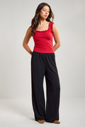 Wide-Leg Waffle Pants - 5140