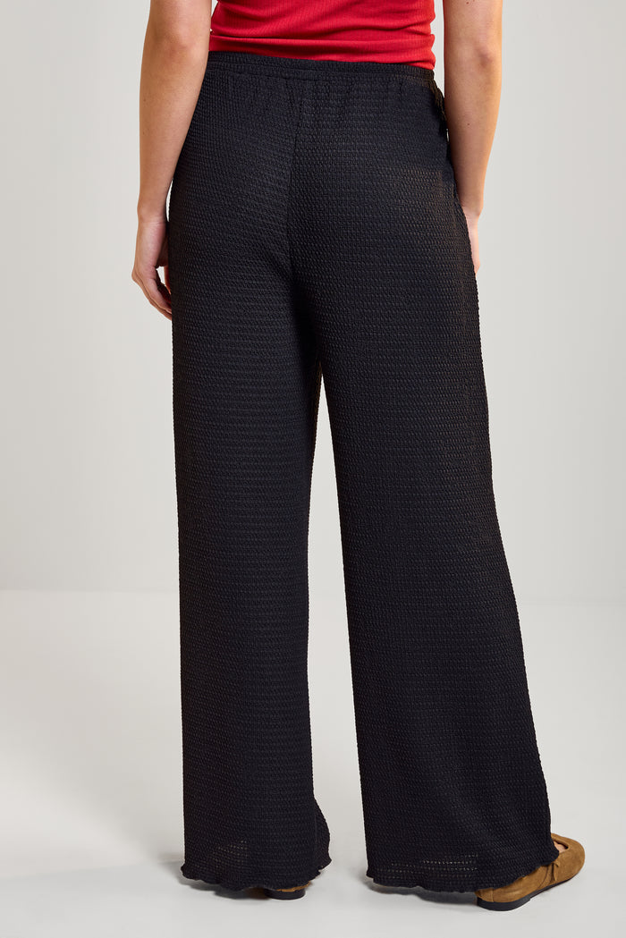 Wide-Leg Waffle Pants - 5140
