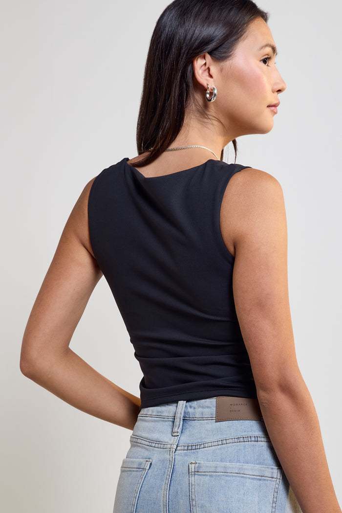 Wide Strap Fitted Tank Top - 9205
