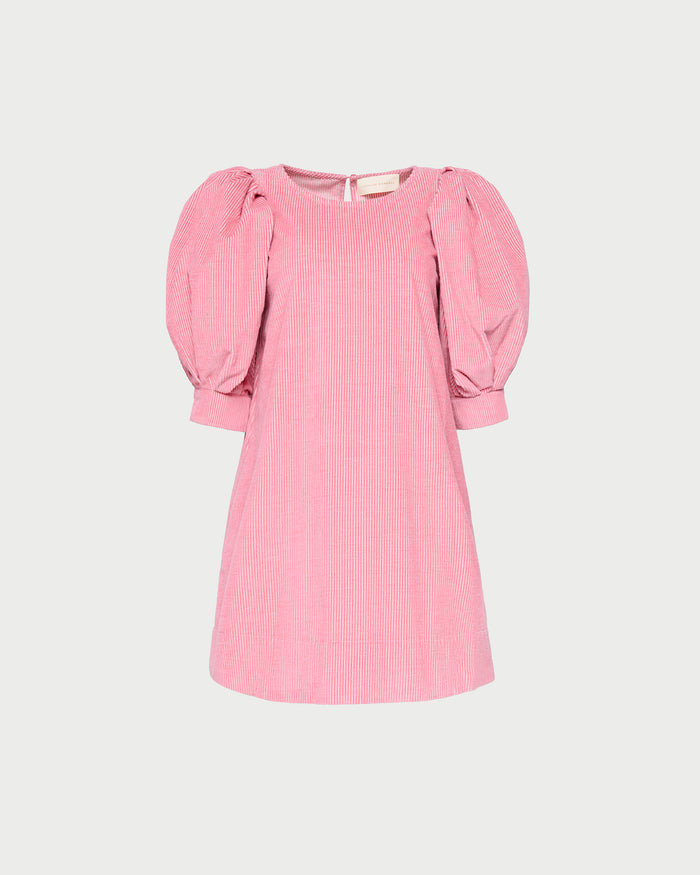 Willy Mini Dress in pink corduroy.
