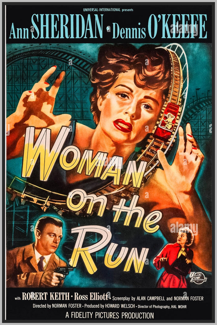 WOMAN ON THE RUN - 1950 - COLORIZED - DENNIE O'KEEFE - RARE DVD