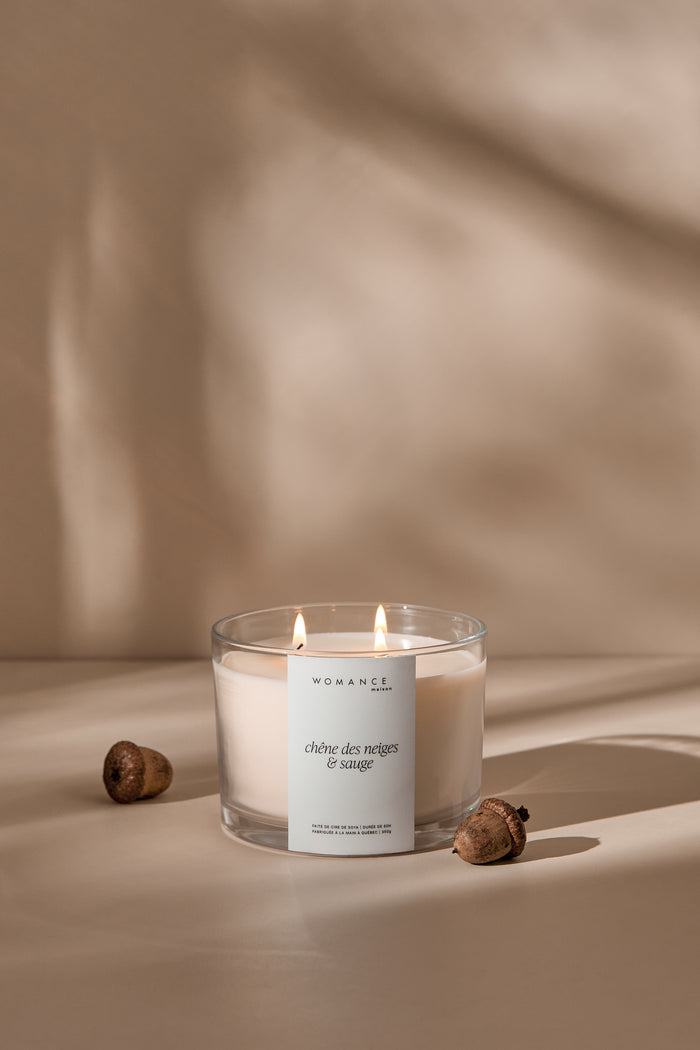 Womance Candle - White Oak and Sage