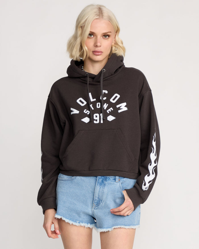 Women's 1991 Mini Hoodie-Vintage Black-Volcom