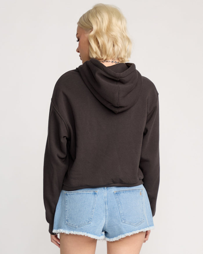 Women's 1991 Mini Hoodie-Vintage Black-Volcom