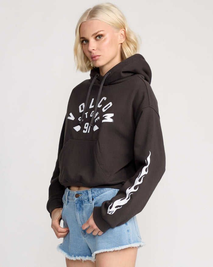 Women's 1991 Mini Hoodie-Vintage Black-Volcom