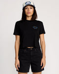 Women's Dial Crop Tee-Black-Volcom