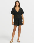 Women's Go Barefoot Romper-Black-Volcom