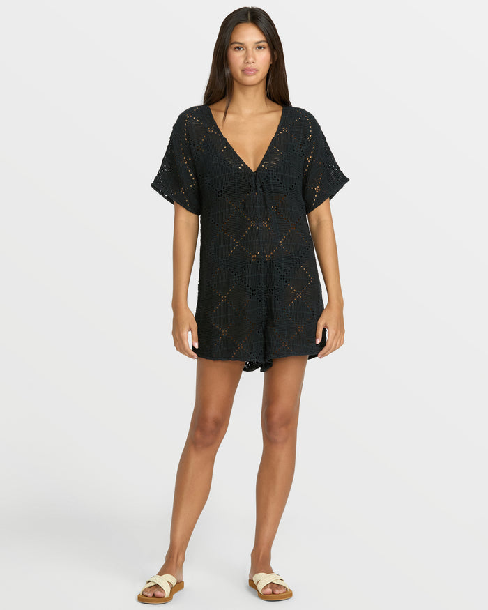 Women's Go Barefoot Romper-Black-Volcom