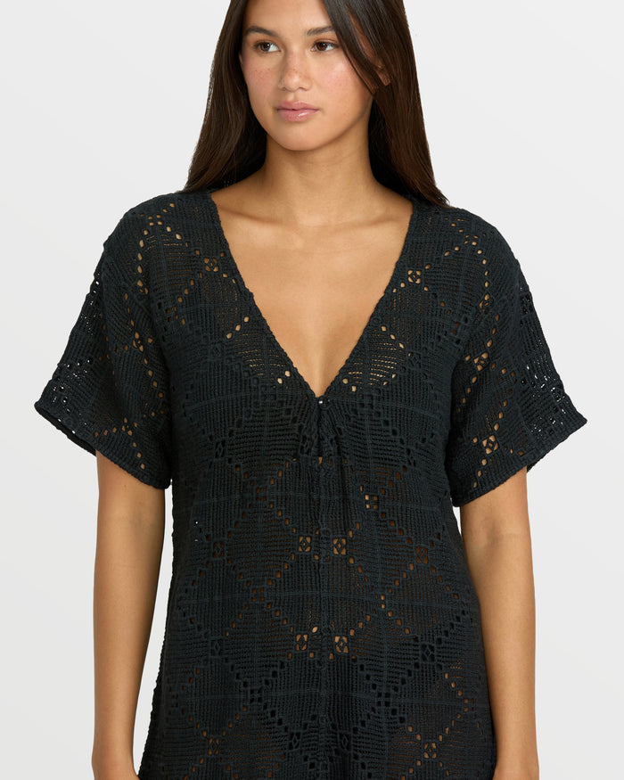 Women's Go Barefoot Romper-Black-Volcom