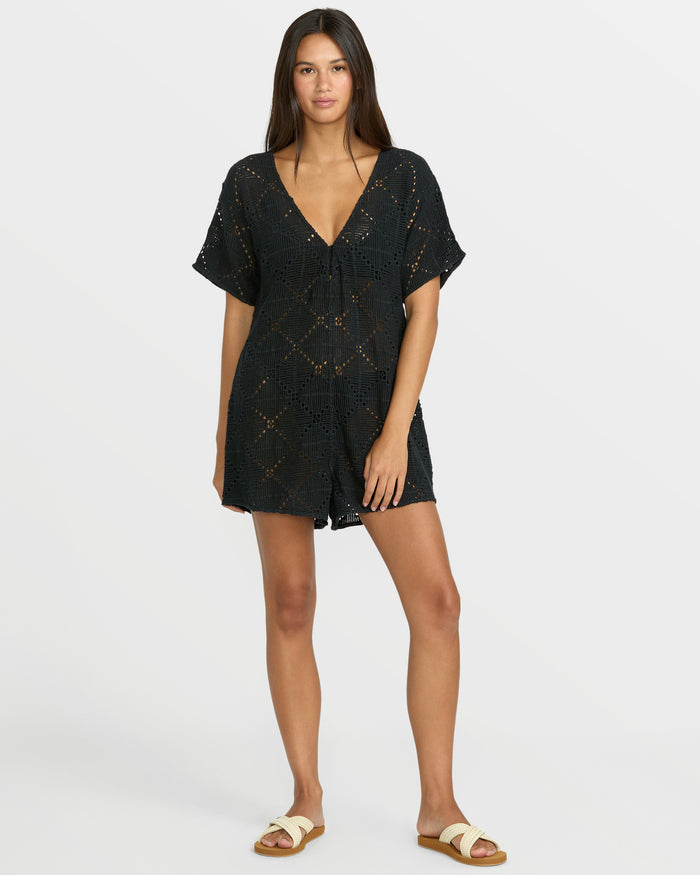 Women's Go Barefoot Romper-Black-Volcom