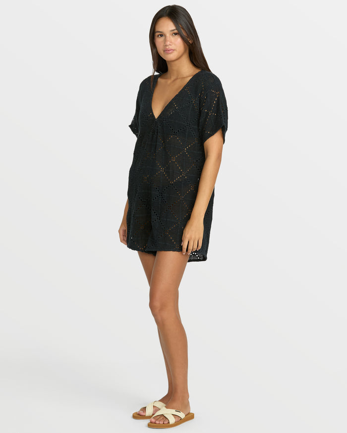 Women's Go Barefoot Romper-Black-Volcom