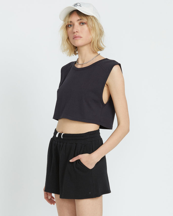 Women's Lil Muscle Tank-Vintage Black-Volcom