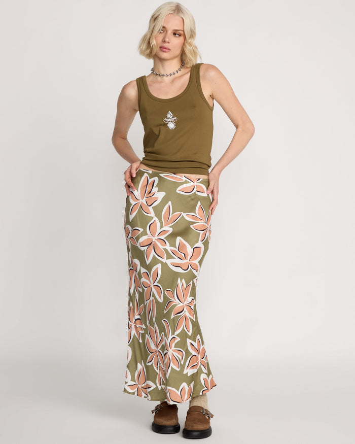 Women's Psychonic Skirt-Light Army-Volcom