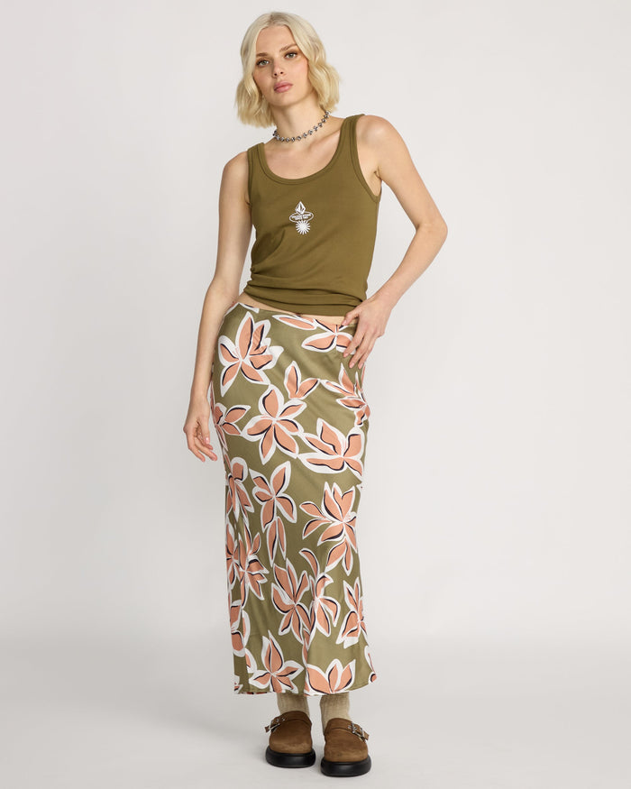Women's Psychonic Skirt-Light Army-Volcom