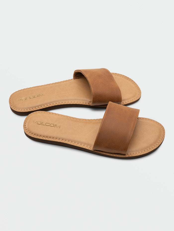 Women's Simple Slides-Tan-Volcom
