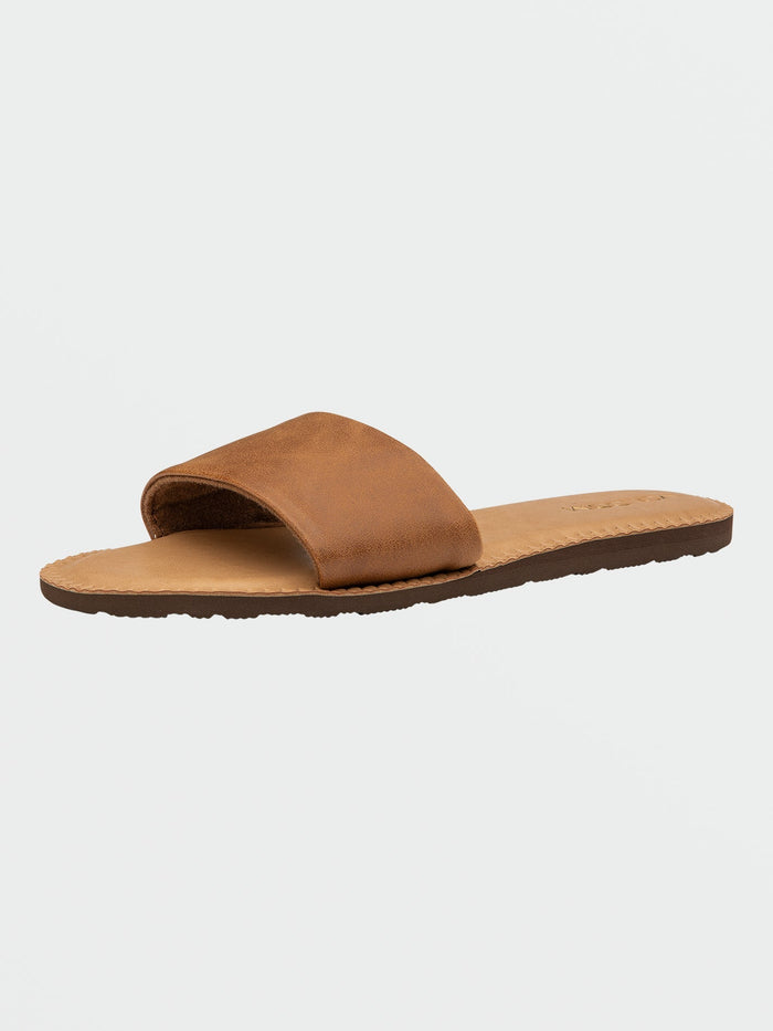 Women's Simple Slides-Tan-Volcom