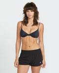 Women's Simply Solid Boardshorts-Black-Volcom