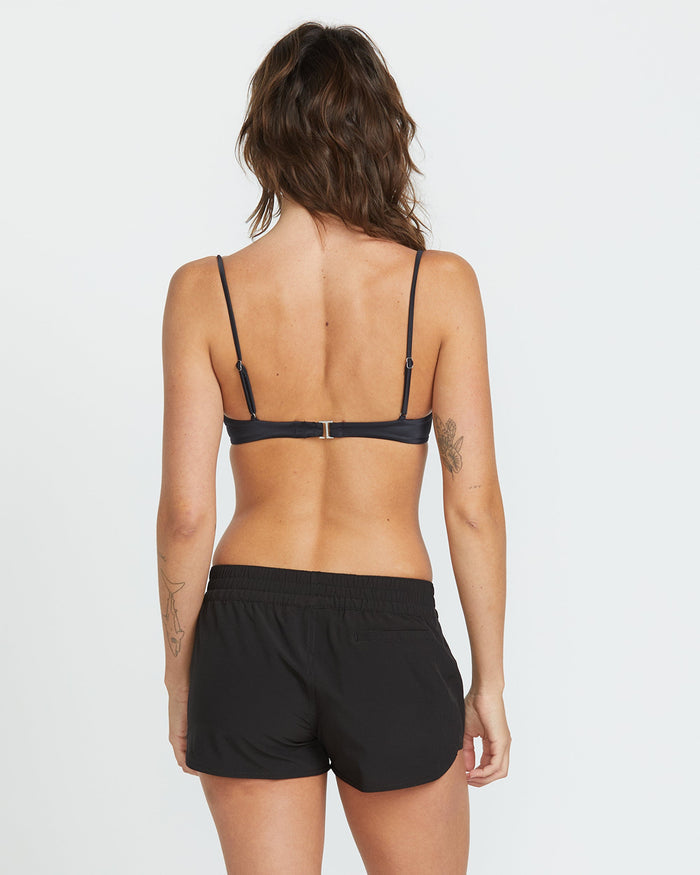 Women's Simply Solid Boardshorts-Black-Volcom