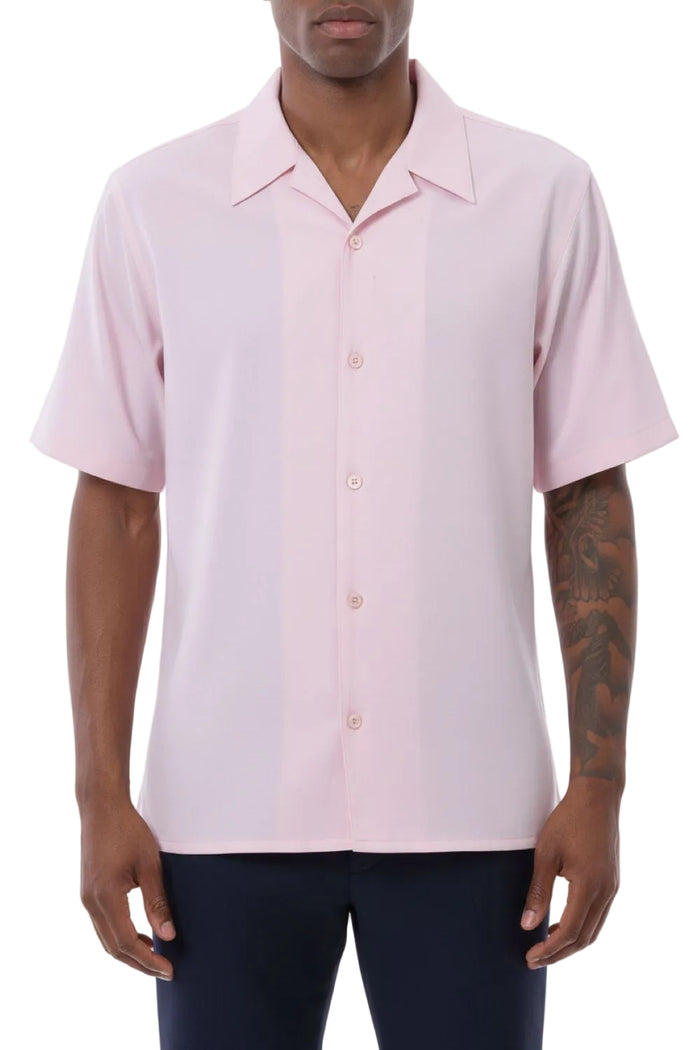 Pink short sleeve men's shirt