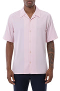 Pink short sleeve men's shirt