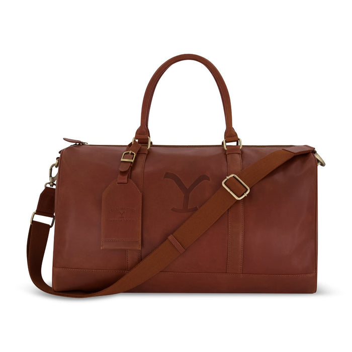 Yellowstone real leather 21" duffel bag - best traveling duffles